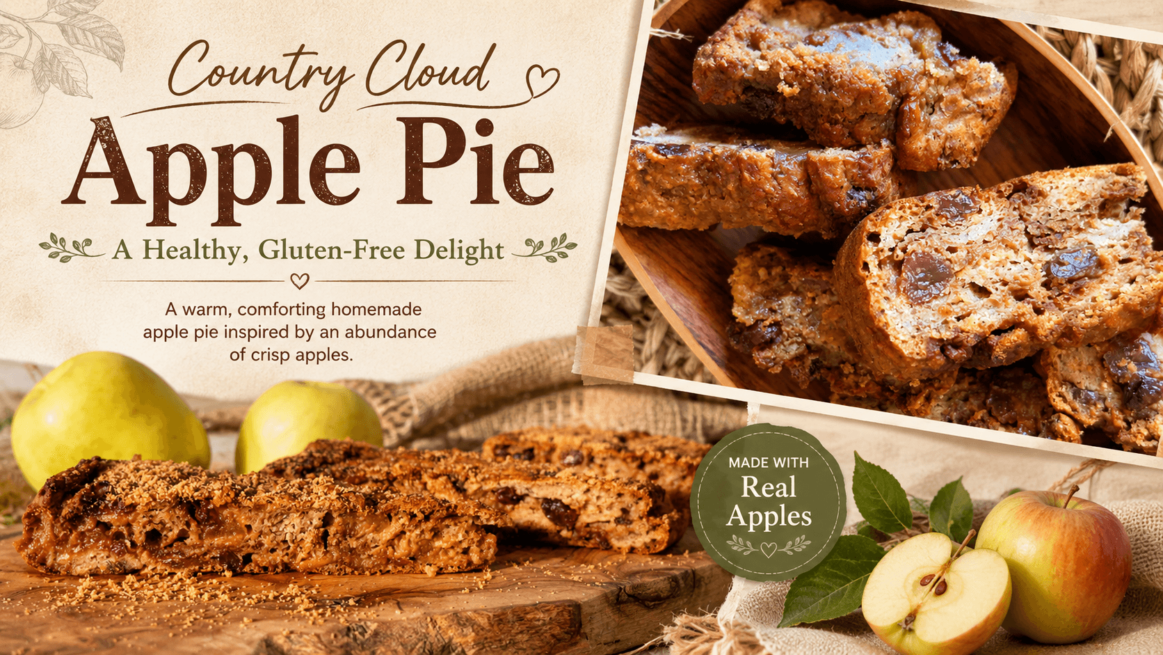 Country Cloud Apple Pie A Healthy, Gluten-Free Delight